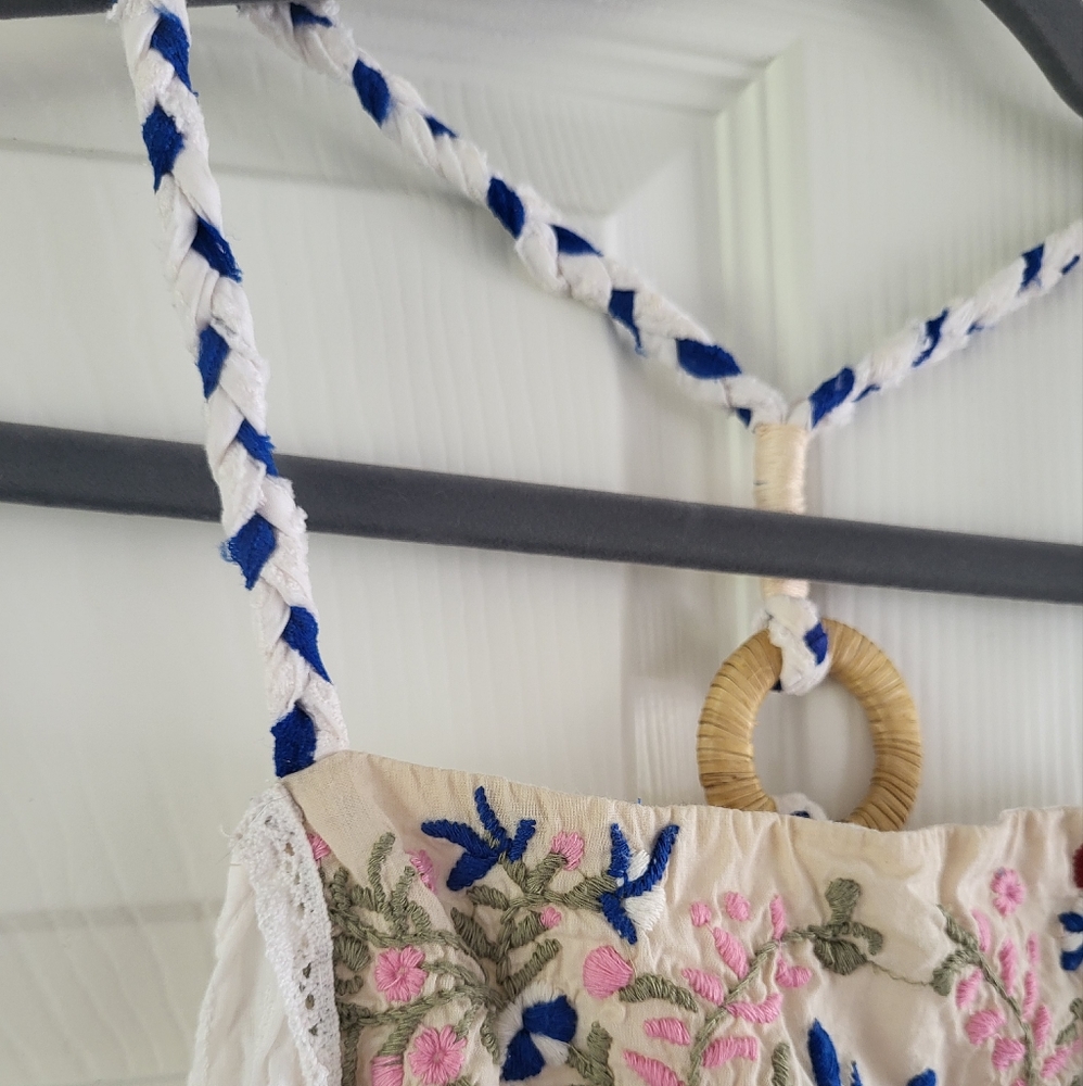 Free People Embroidered Floral Halter Blouse - Picture 7 of 7